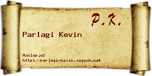 Parlagi Kevin névjegykártya